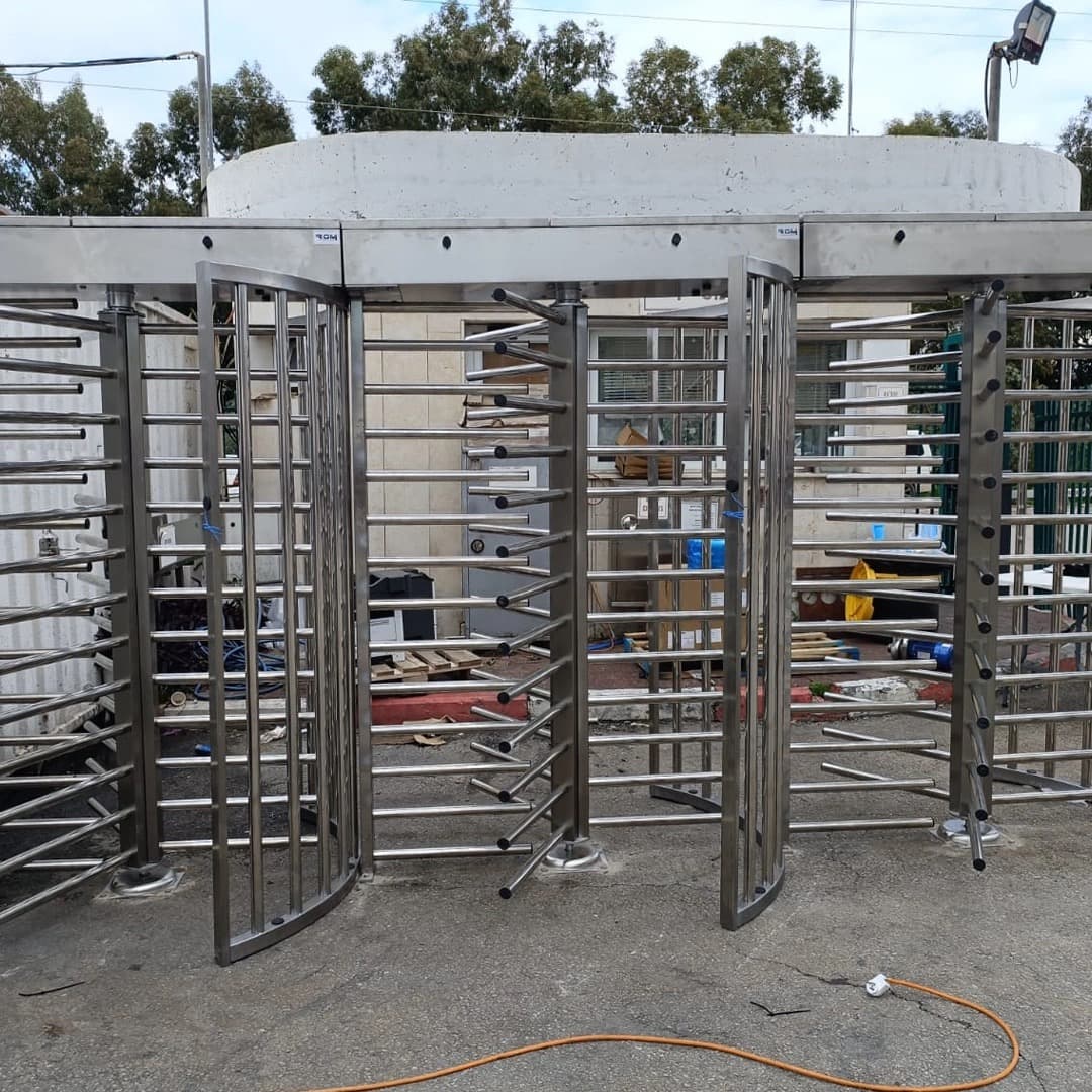 Gatestile Full-Height Turnstile in a rotor & frame detail setting, deployment visualization