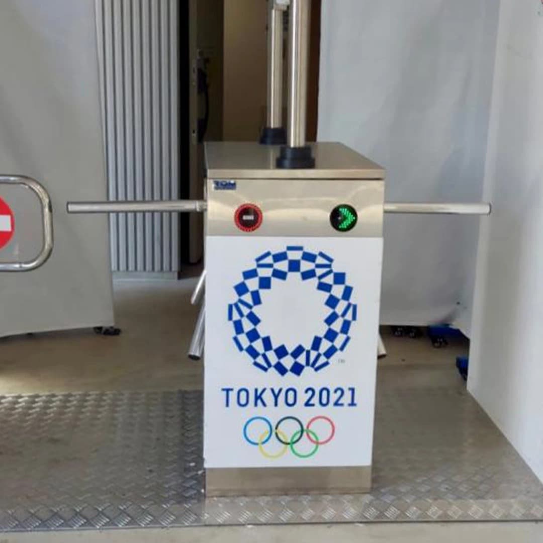 Gatestile Tripod Turnstile in a arm & housing detail setting, deployment visualization