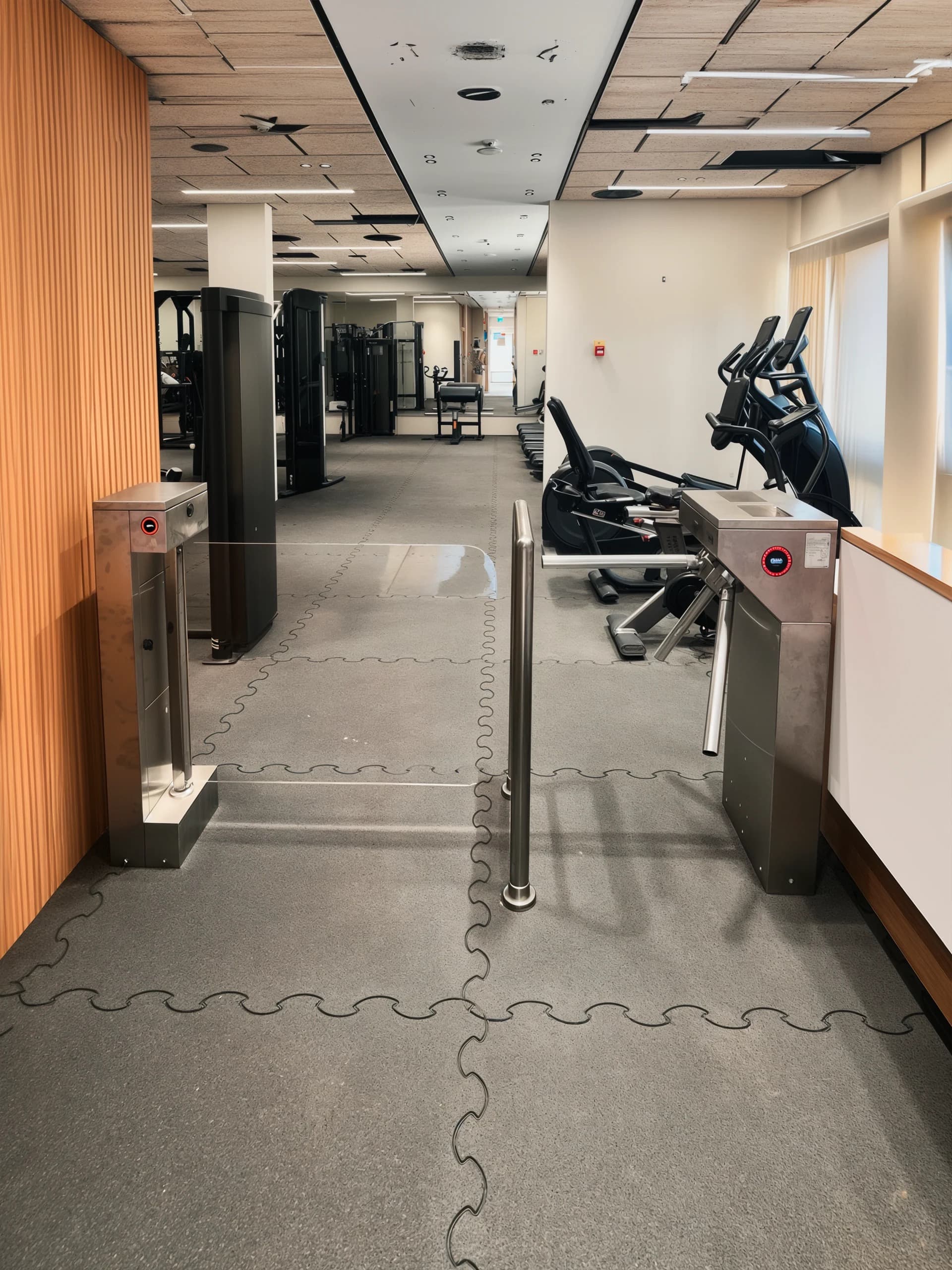 Gatestile Tripod Turnstile in a studio profile setting, deployment visualization