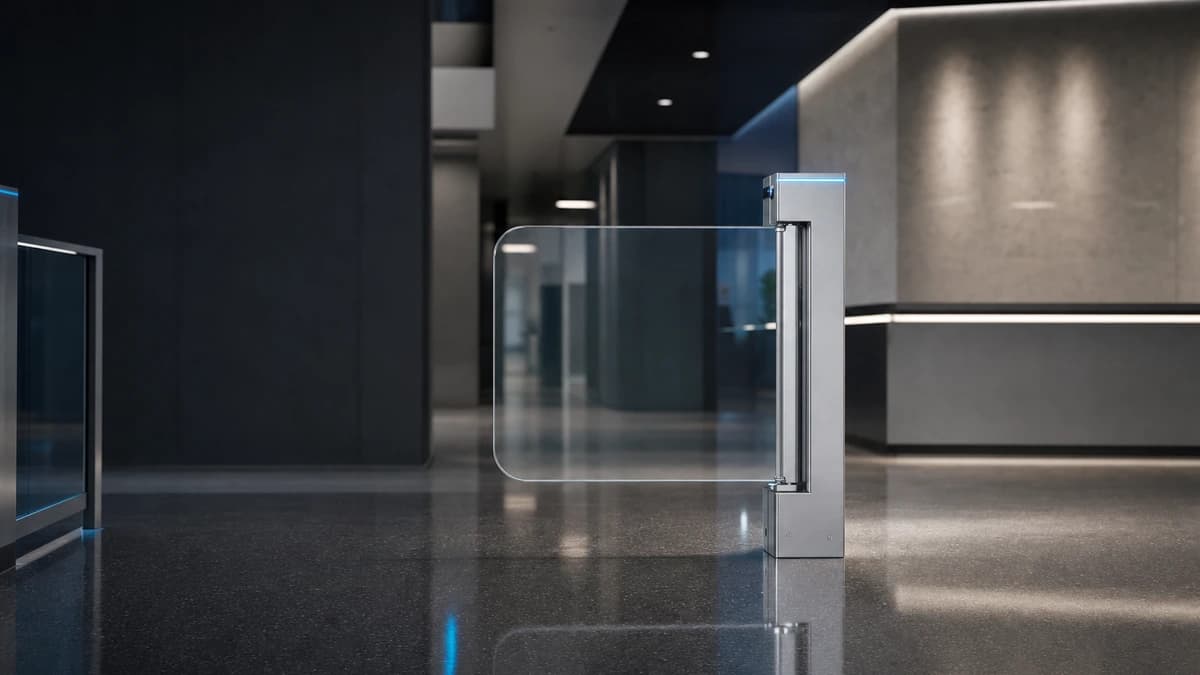 Gatestile Swing Gate in a museum & civic entry setting, deployment visualization